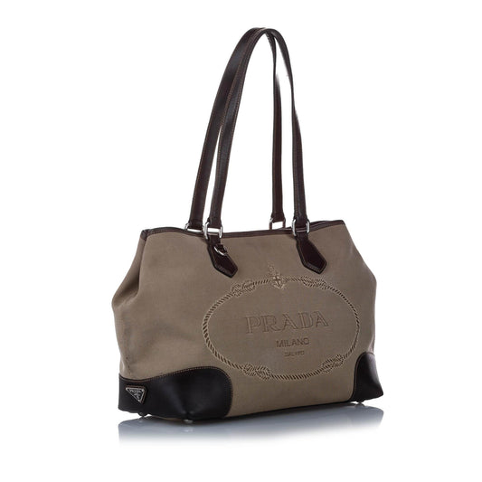 Prada Canapa Canvas Tote Bag 14758