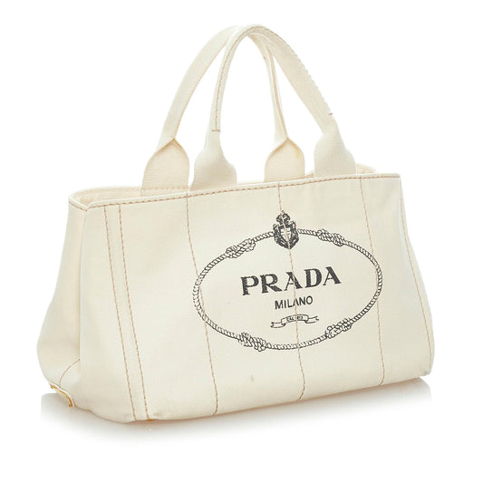 Prada Canapa Logo Canvas Handbag 32927