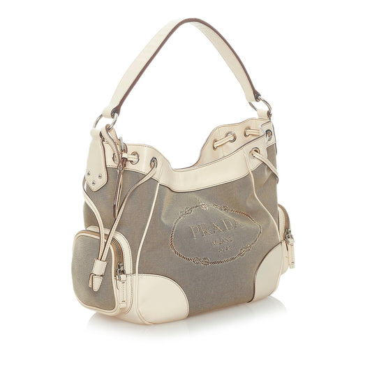 Prada Canapa Logo Canvas Handbag 33031