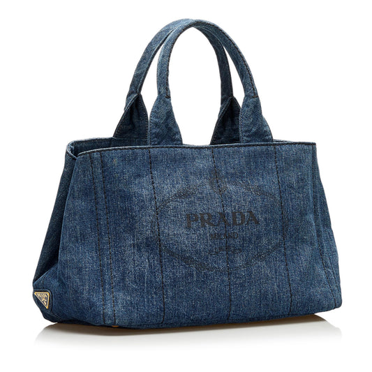 Prada Canapa Logo Canvas Handbag 35920