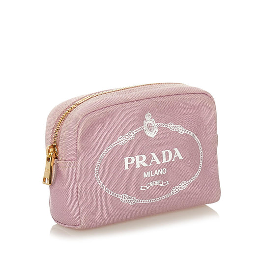 Prada Canapa Logo Canvas Pouch 34376