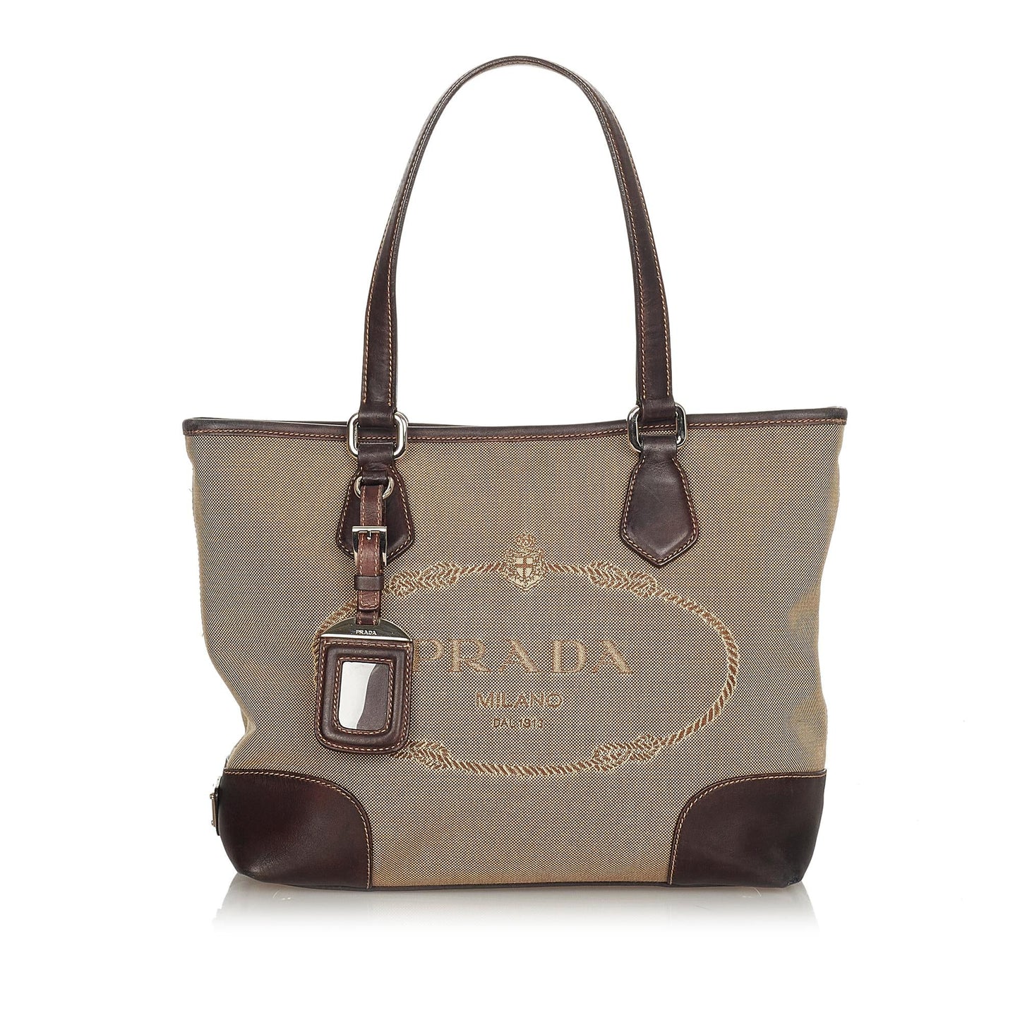 Prada Canapa Logo Canvas Satchel 24468