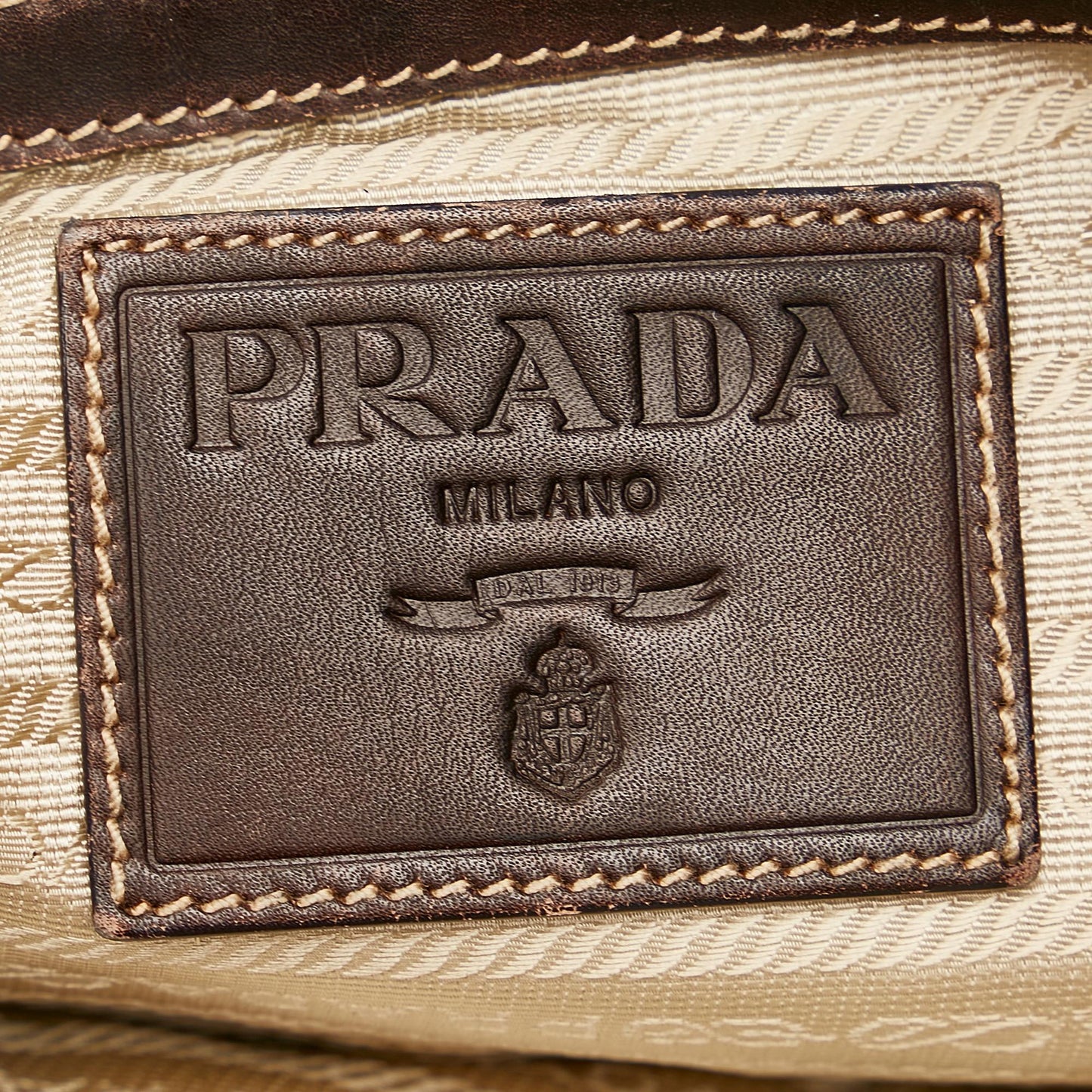 Prada Canapa Logo Canvas Satchel 24468