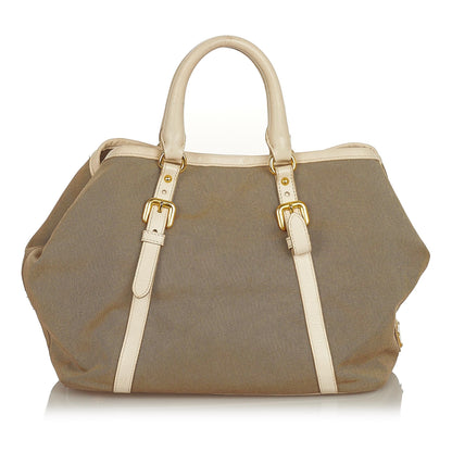 Prada Canapa Logo Canvas Satchel 25823