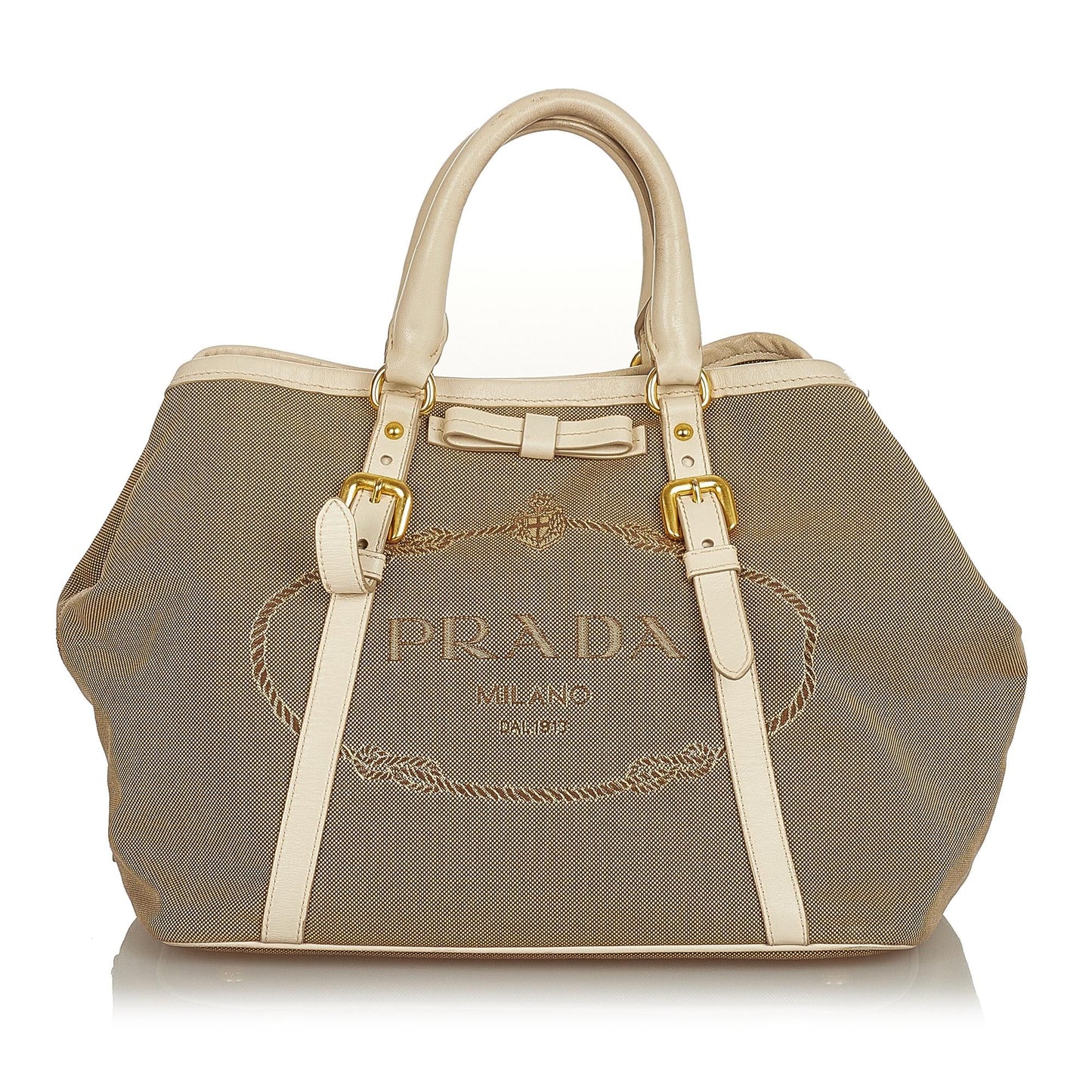 Prada Canapa Logo Canvas Satchel 25823