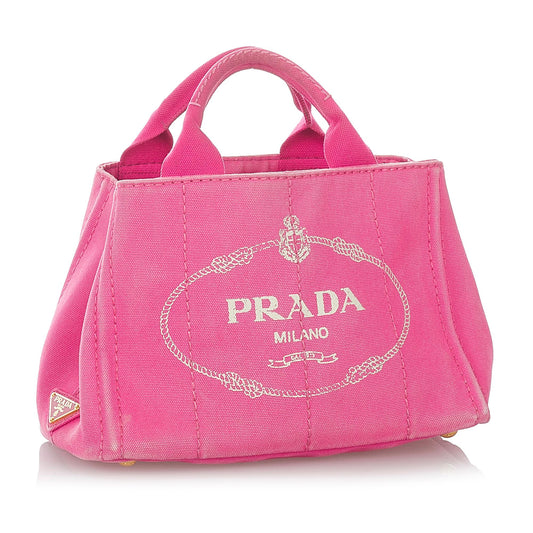 Prada Canapa Logo Canvas Satchel 26815