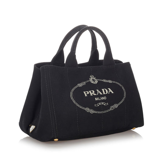 Prada Canapa Logo Canvas Satchel 27091