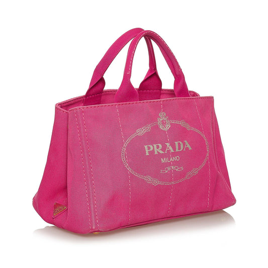 Prada Canapa Logo Canvas Satchel 29130