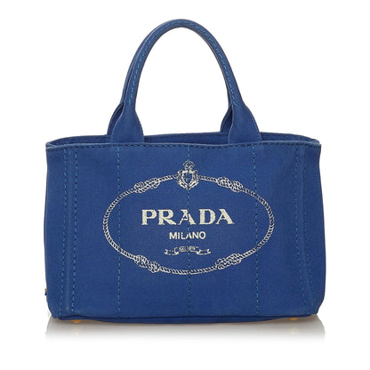 Prada Canapa Logo Canvas Satchel 29160