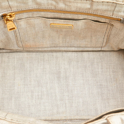 Prada Canapa Logo Canvas Satchel 29803