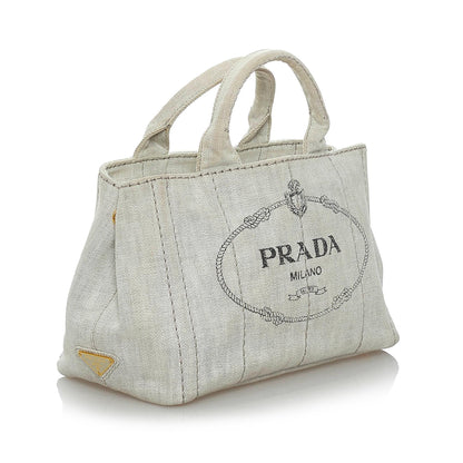 Prada Canapa Logo Canvas Satchel 29803