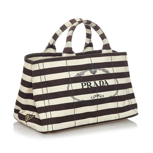 Prada Canapa Logo Canvas Satchel 30286