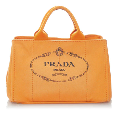 Prada Canapa Logo Canvas Satchel 31200