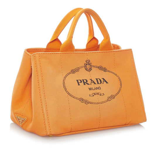 Prada Canapa Logo Canvas Satchel 31200