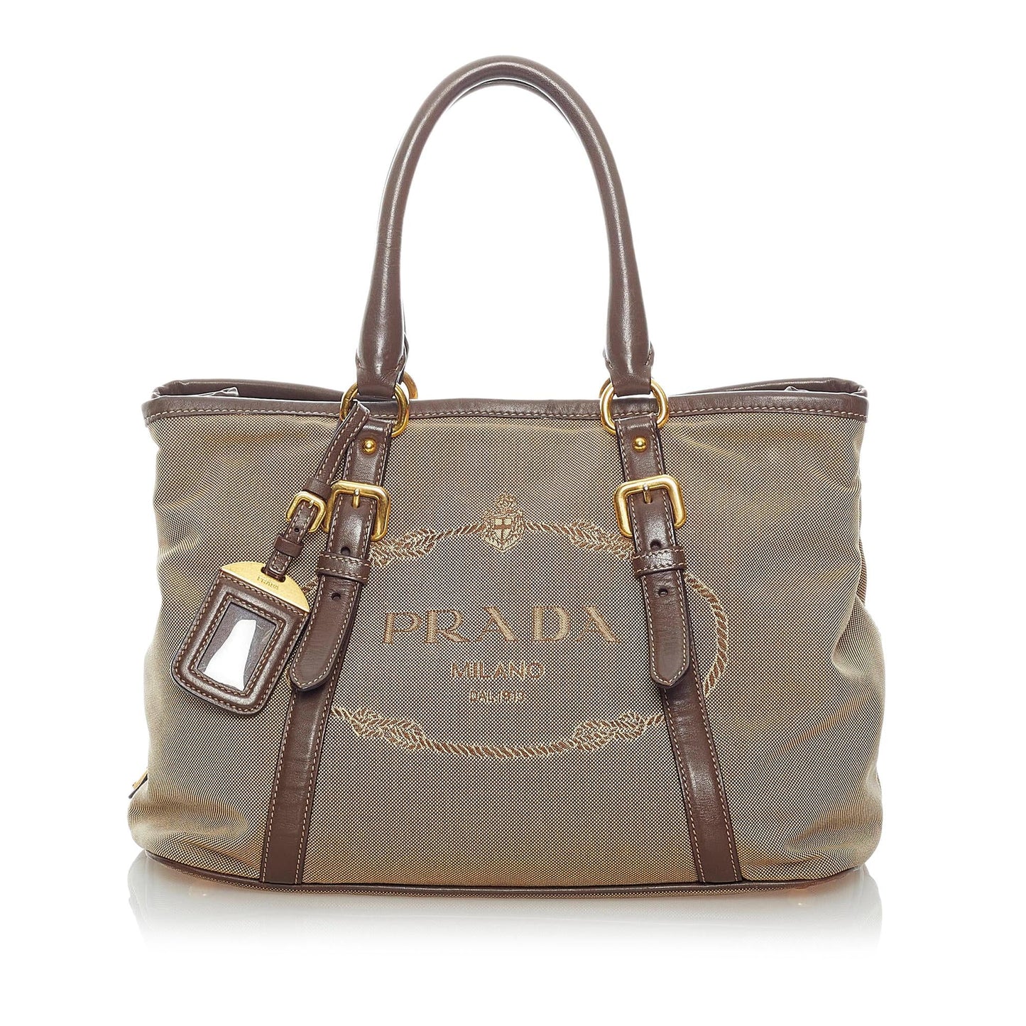 Prada Canapa Logo Canvas Satchel 31615