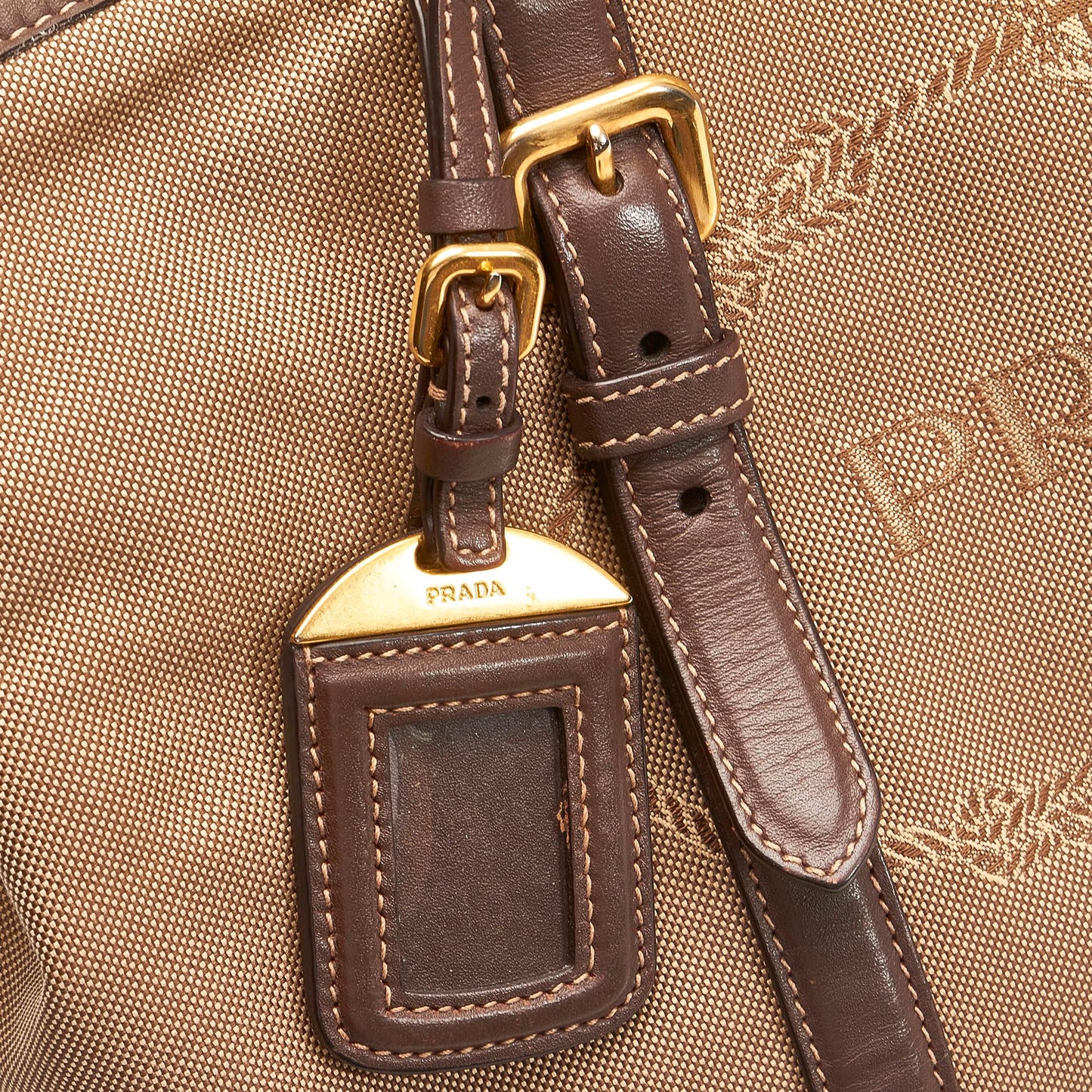 Prada Canapa Logo Canvas Satchel 31615