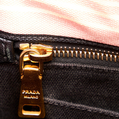 Prada Canapa Logo Canvas Satchel 34056