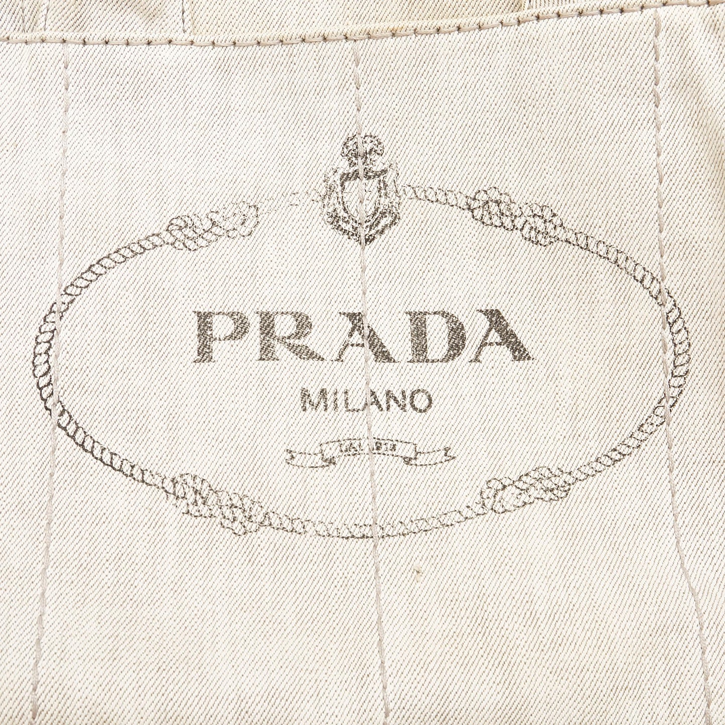 Prada Canapa Logo Canvas Satchel 35073