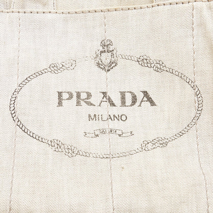 Prada Canapa Logo Canvas Satchel 35073