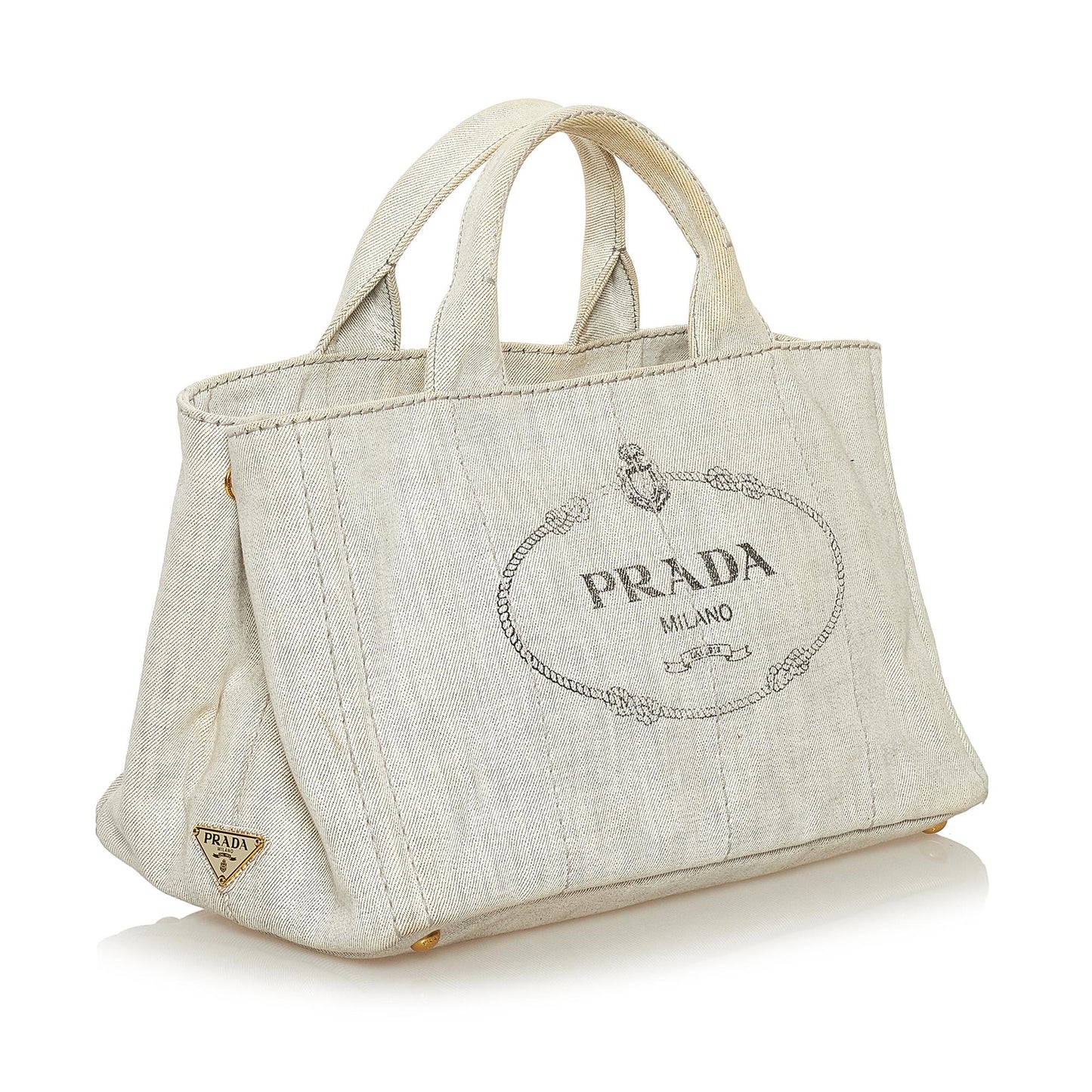 Prada Canapa Logo Canvas Satchel 35073