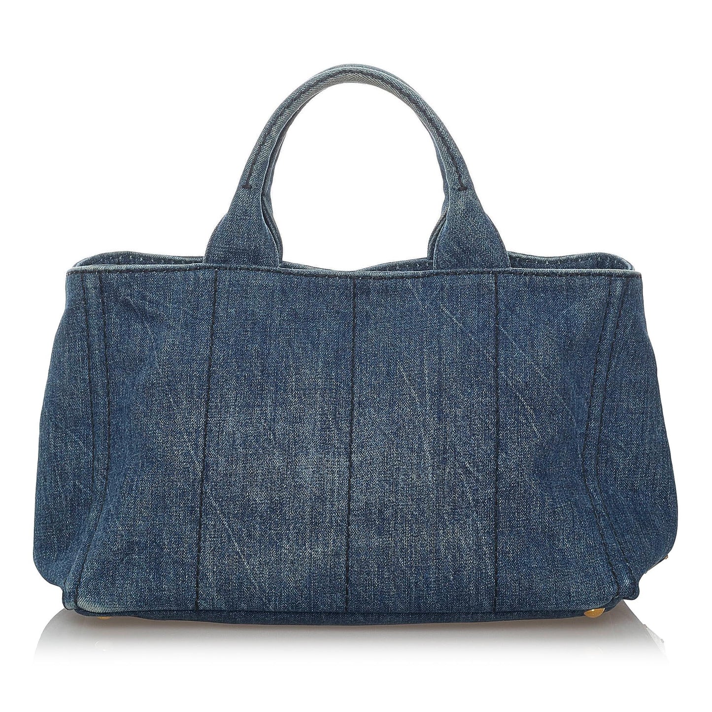 Prada Canapa Logo Denim Satchel 30503