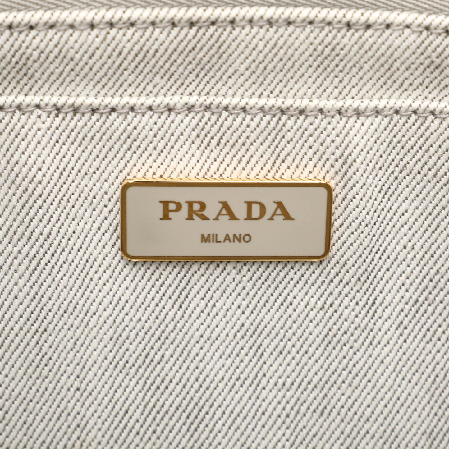 Prada Canapa Logo Denim Satchel wHZCCJ