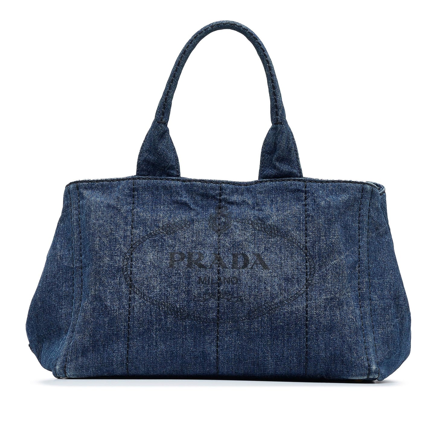 Prada Canapa Logo Denim Tote Bag kCfCD3