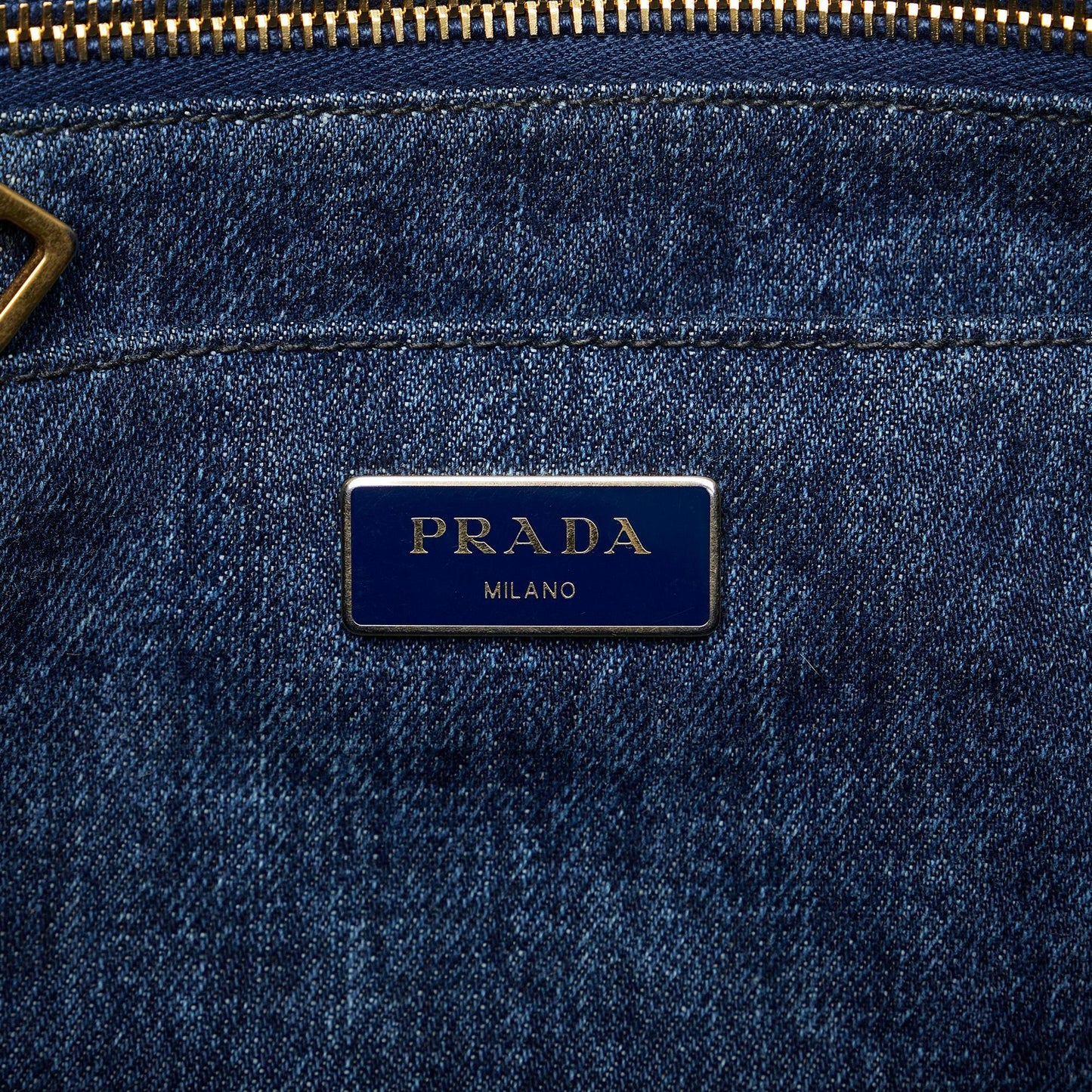 Prada Canapa Logo Denim Tote Bag kCfCD3