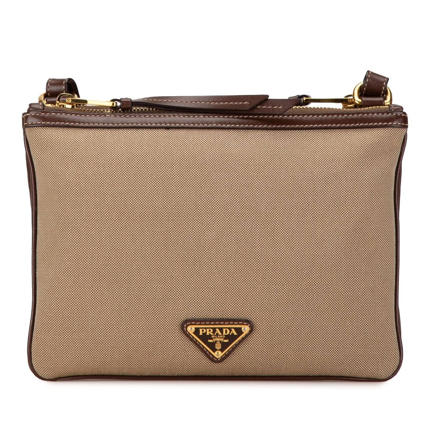 Prada Canapa Logo Double Zip Crossbody tEMcP3