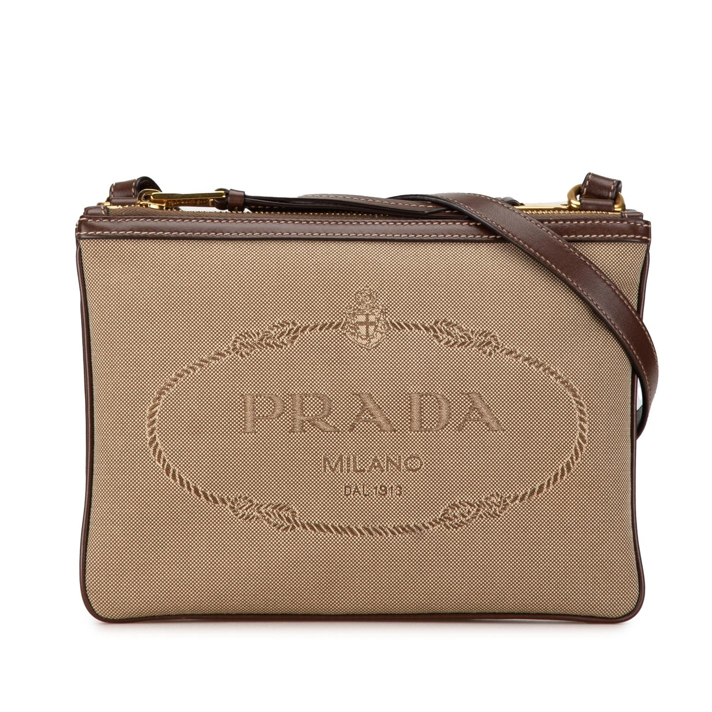 Prada Canapa Logo Double Zip Crossbody tEMcP3