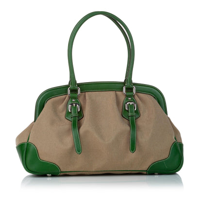 Prada Canapa Logo Frame Handbag 30994