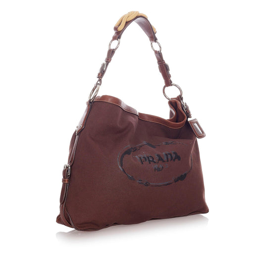 Prada Canapa Logo Nylon Shoulder Bag 22819