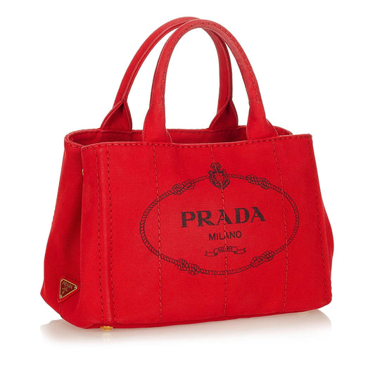 Prada Canapa Logo Satchel 26917