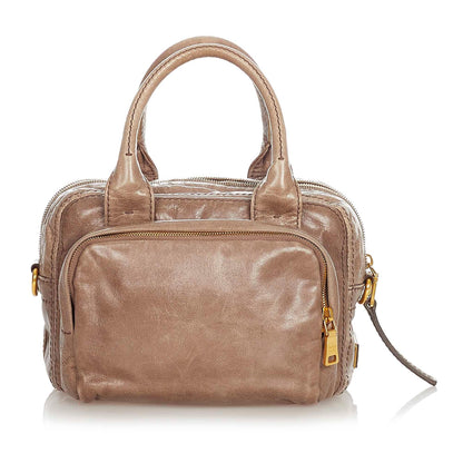 Prada Vitello Shine Bauletto Satchel 22185