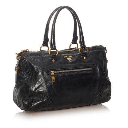 Prada Vitello Shine Satchel 27607