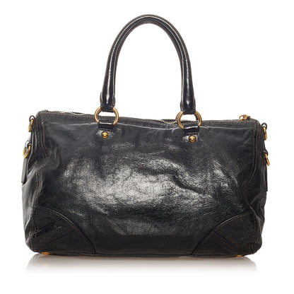 Prada Vitello Shine Satchel 27607