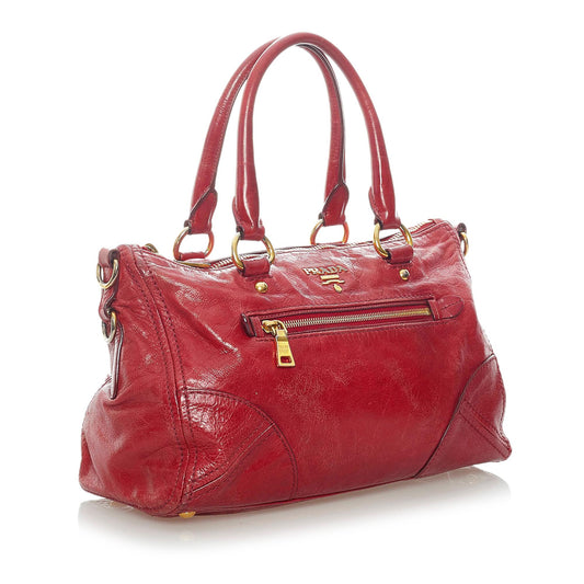 Prada Vitello Shine Satchel 33139