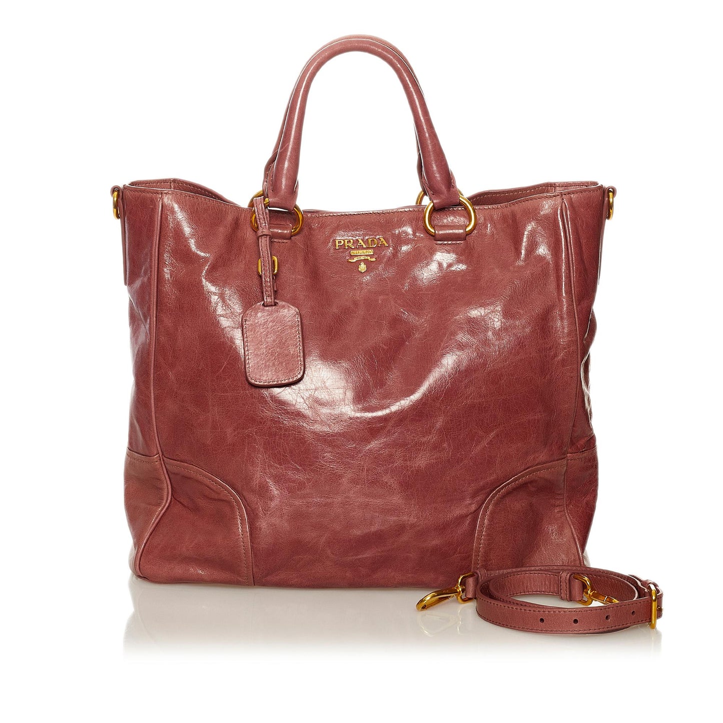 Prada Vitello Shine Satchel 33141