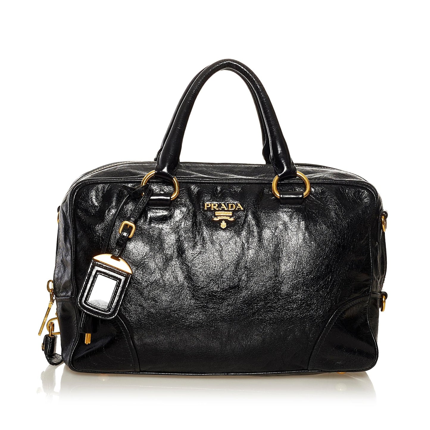 Prada Vitello Shine Satchel 35110