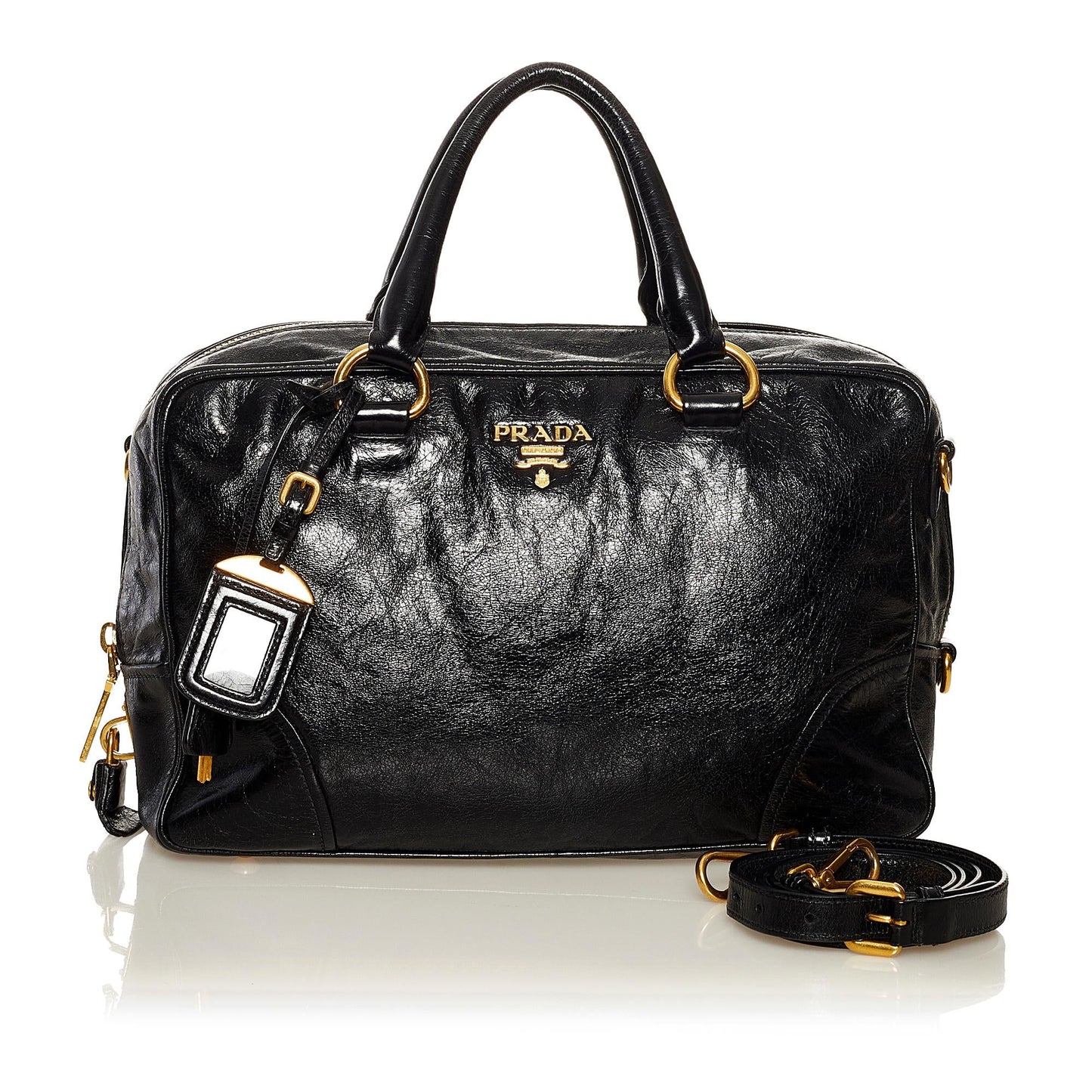 Prada Vitello Shine Satchel 35110