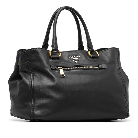 Prada Vitello Soft Calf Front Pocket Tote HbJD4k