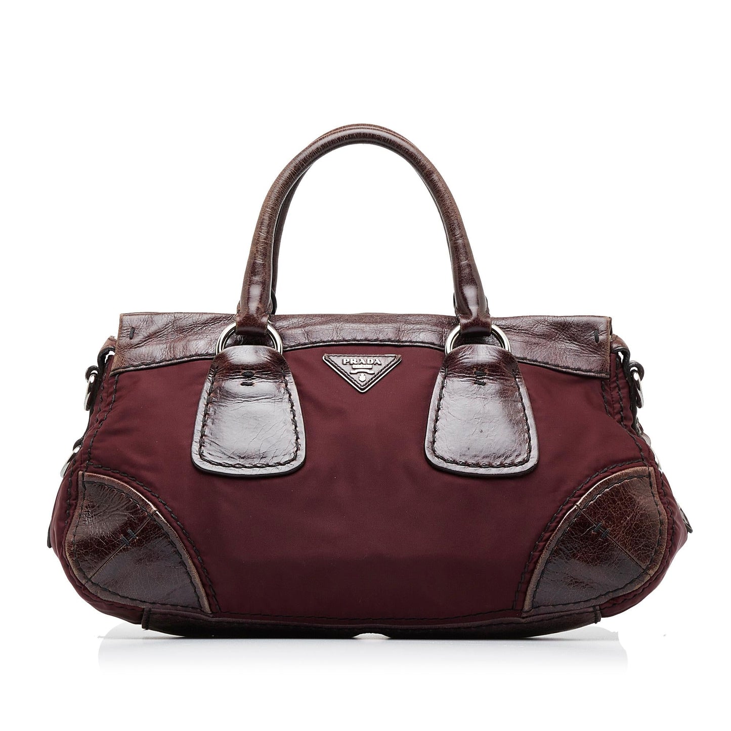 Prada Vitello Trimmed Tessuto Satchel ZljEJ6