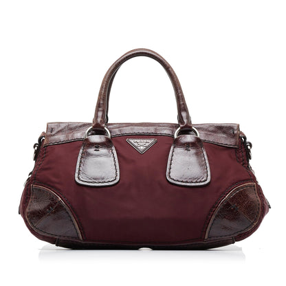 Prada Vitello Trimmed Tessuto Satchel ZljEJ6