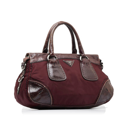 Prada Vitello Trimmed Tessuto Satchel ZljEJ6