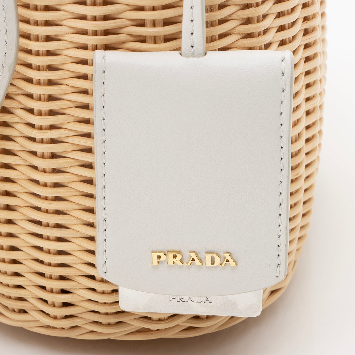 Prada Wicker Canapa Bucket Bag 22390