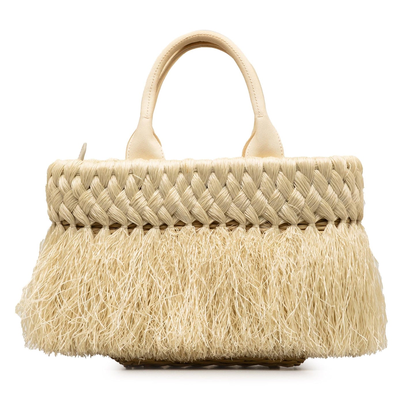 Prada Wicker and Woven Straw Fringe Basket Bag uwOpdU