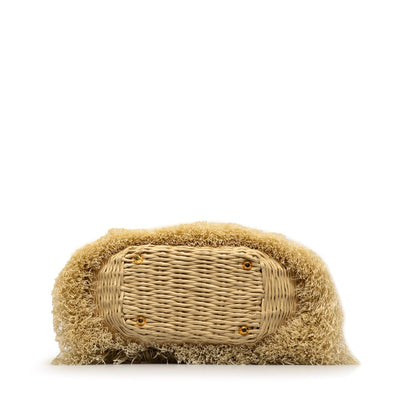 Prada Wicker and Woven Straw Fringe Basket Bag uwOpdU