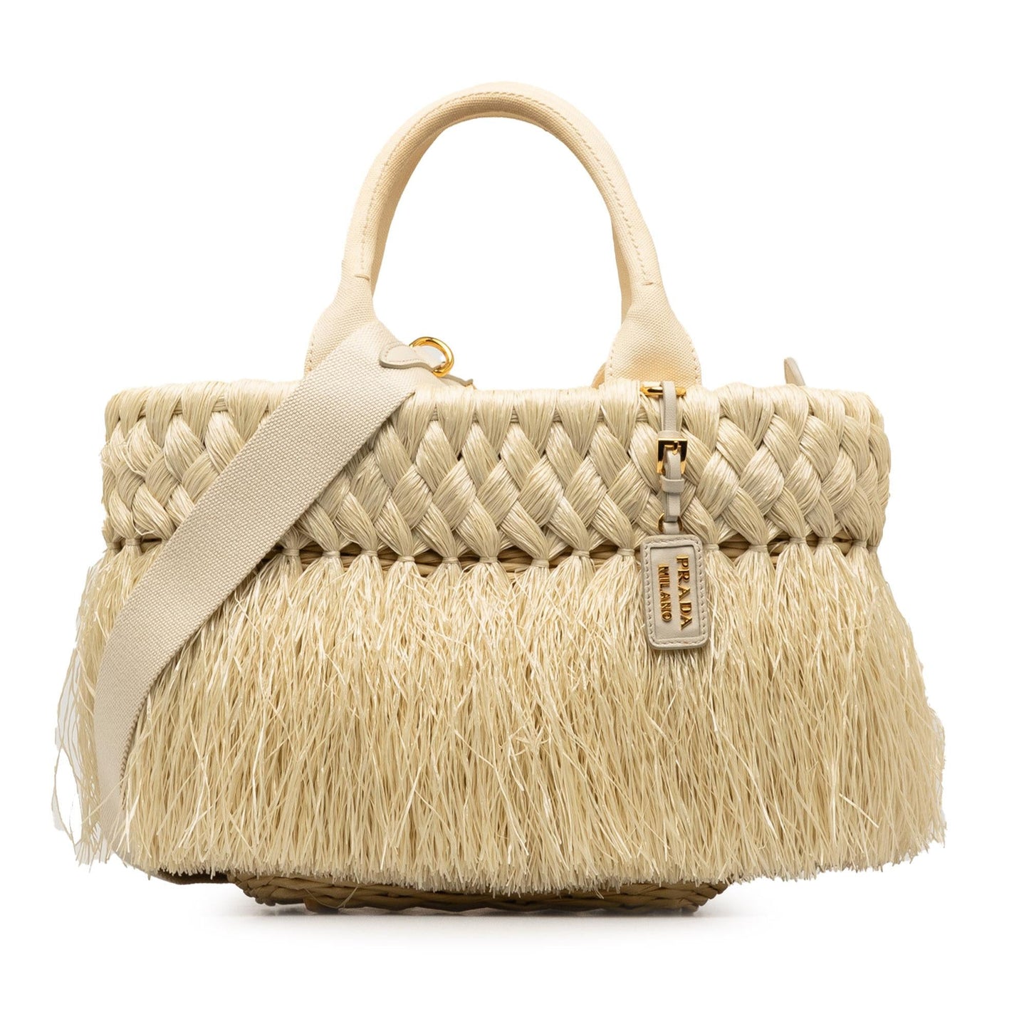 Prada Wicker and Woven Straw Fringe Basket Bag uwOpdU