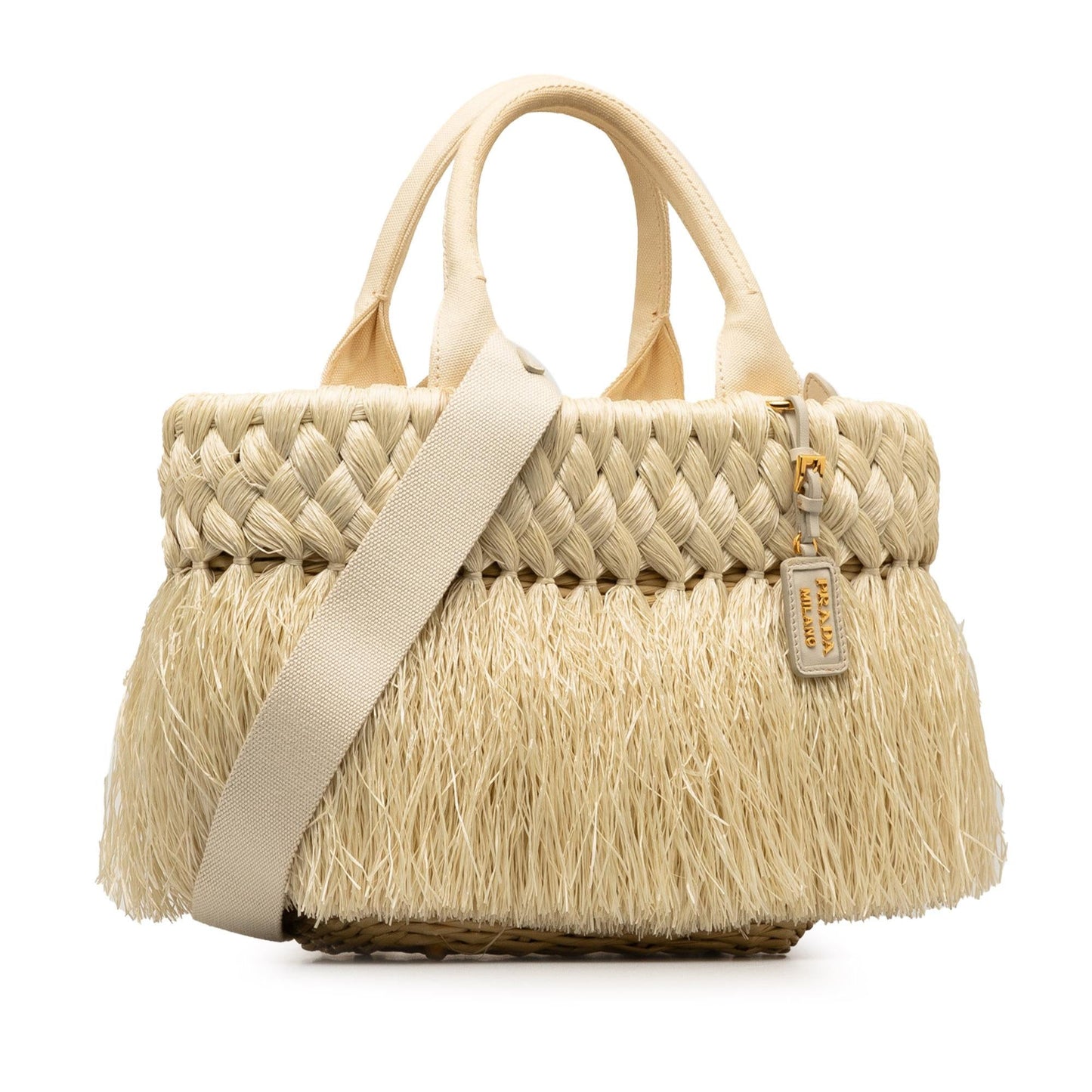 Prada Wicker and Woven Straw Fringe Basket Bag uwOpdU