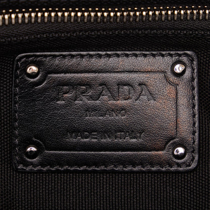 Prada Wood Handle Canapa Logo Satchel MVwVck